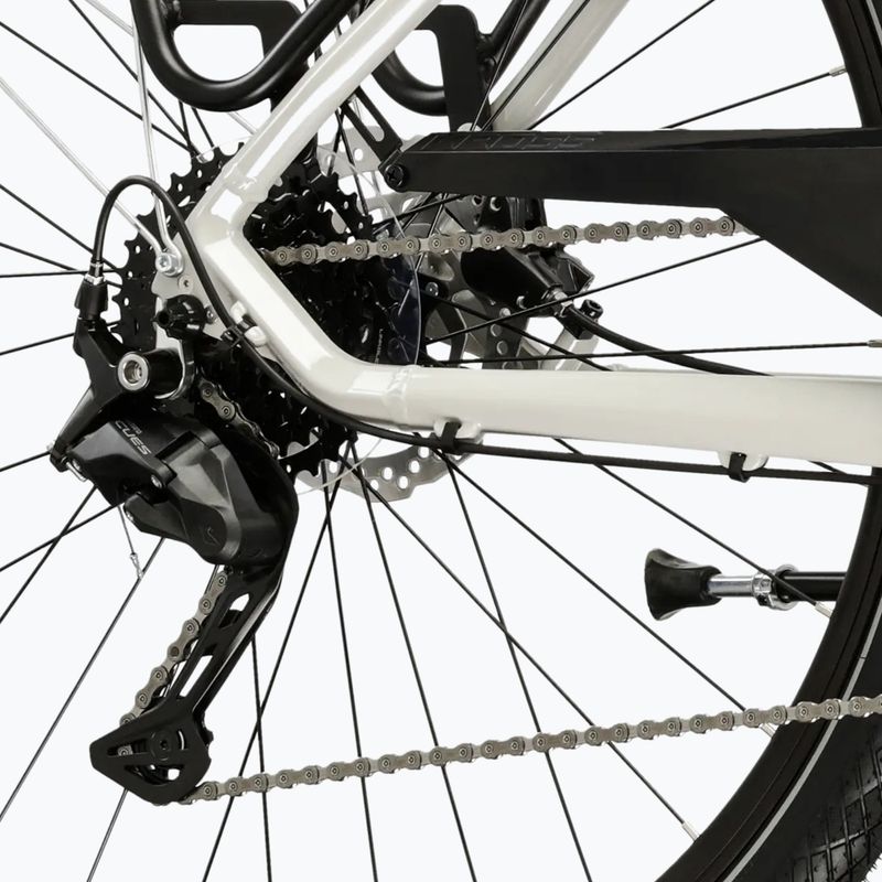 Pánsky trekingový bicykel KROSS Trans 5.0 grey/navy/gloss 8