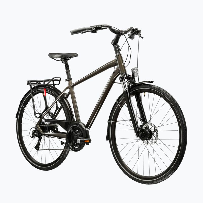 Pánsky trekingový bicykel KROSS Trans 4.0 brown/silver/gloss 2