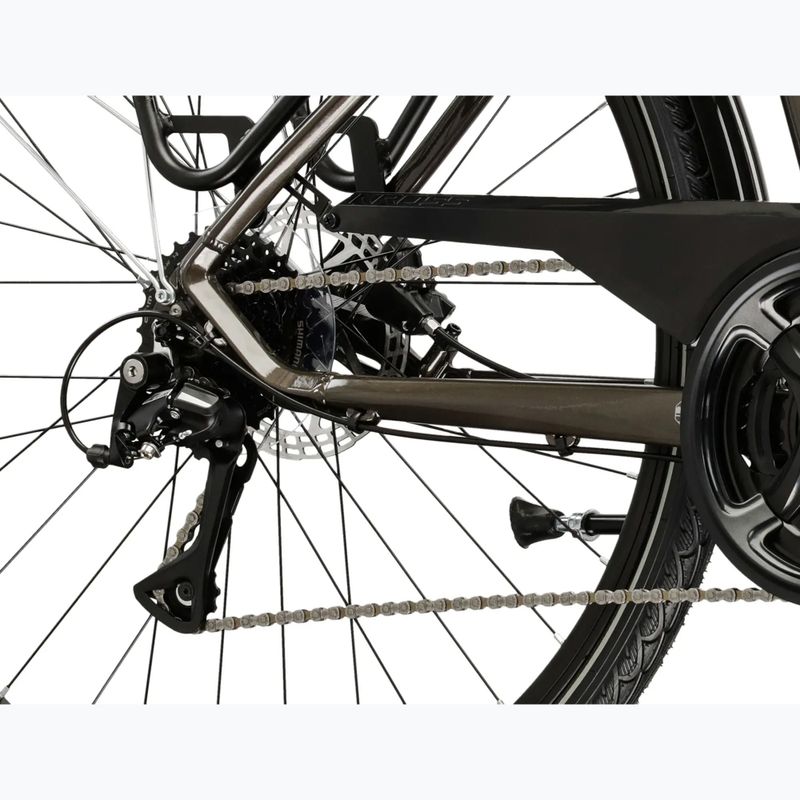 Pánsky trekingový bicykel KROSS Trans 4.0 brown/silver/gloss 8