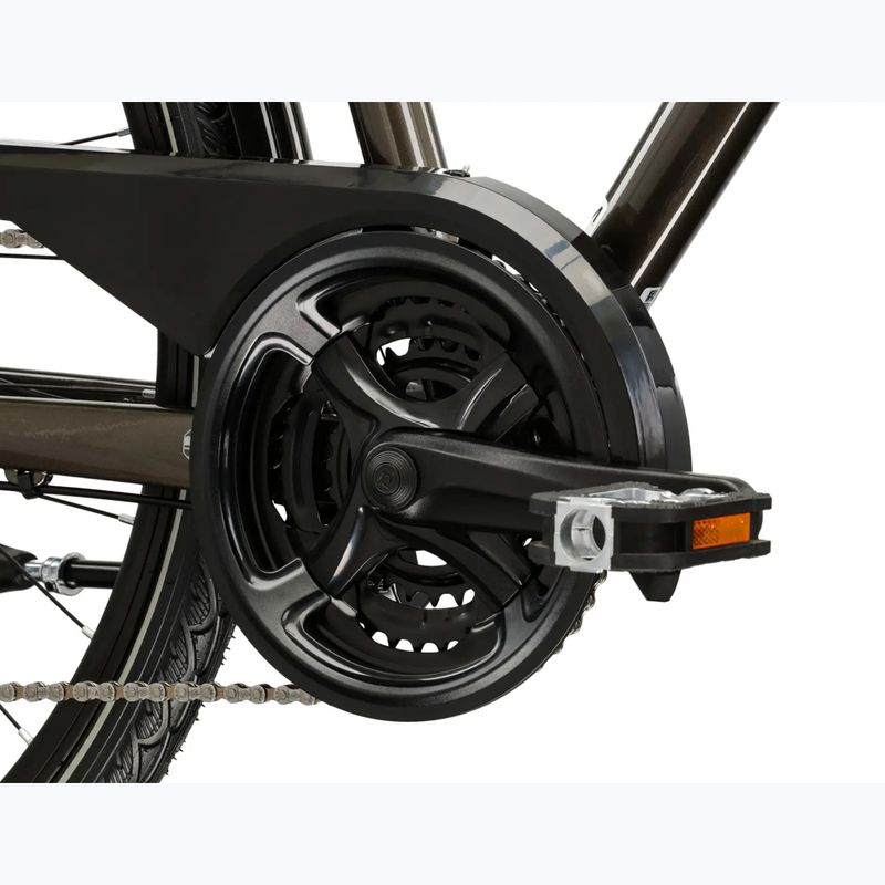 Pánsky trekingový bicykel KROSS Trans 4.0 brown/silver/gloss 9