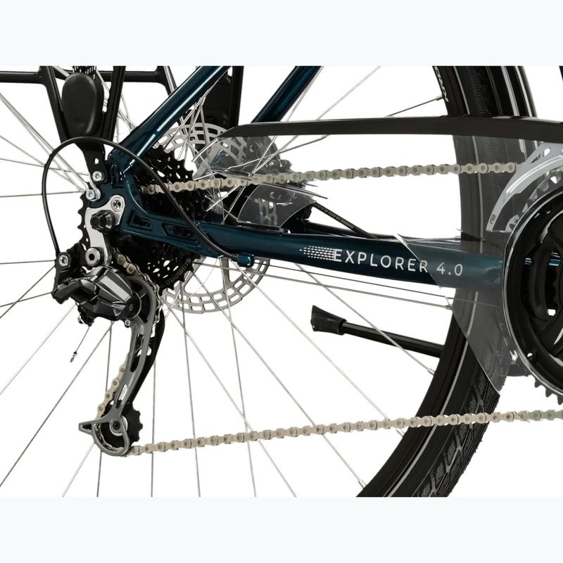 Trekingový bicykel KROSS Explorer 4.0 turquoise/silver/gloss 8