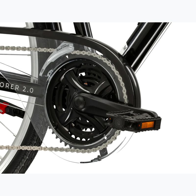 Trekingový bicykel KROSS Explorer 2.0 black/silver/gloss 8