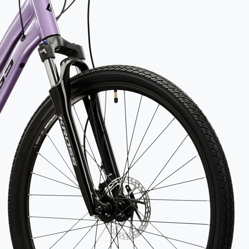 Dámsky crossový bicykel KROSS Evado 5.0 In purple/black/gloss 5
