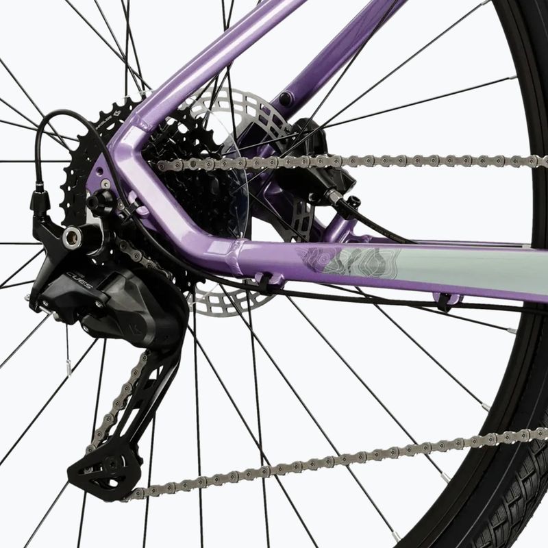 Dámsky crossový bicykel KROSS Evado 5.0 In purple/black/gloss 8