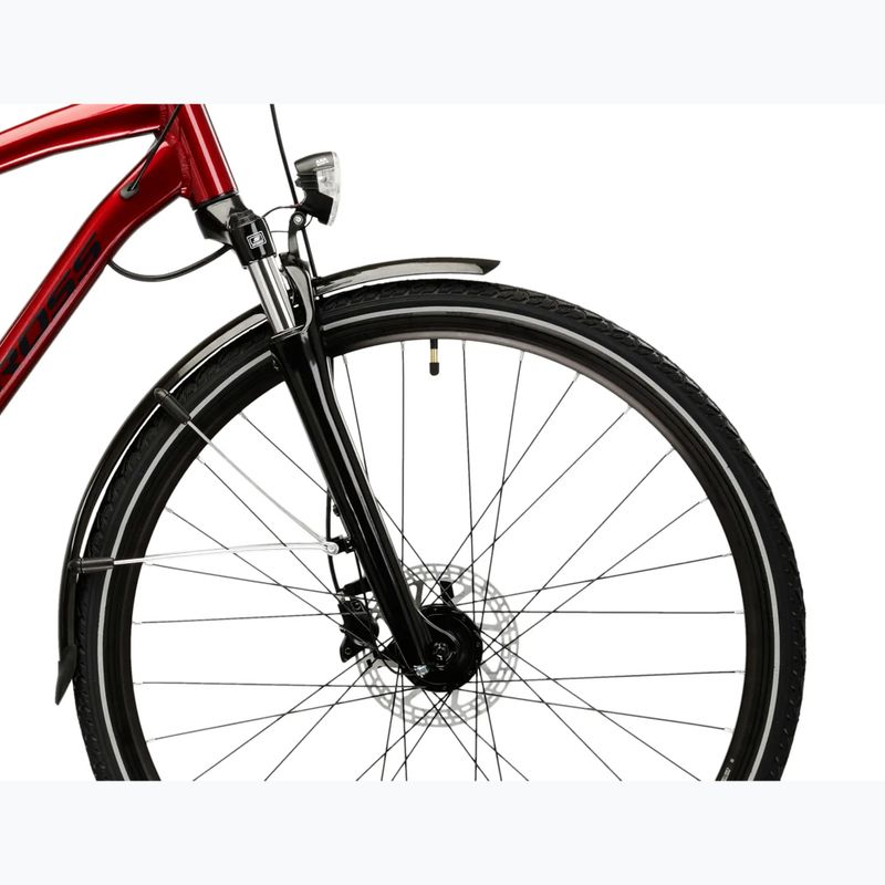 Pánsky trekingový bicykel KROSS Trans 4.0 ruby/black/gloss 6