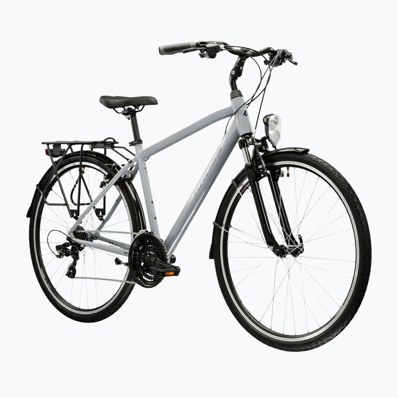 Pánsky trekingový bicykel KROSS Trans 1.0 grey/black/gloss 2