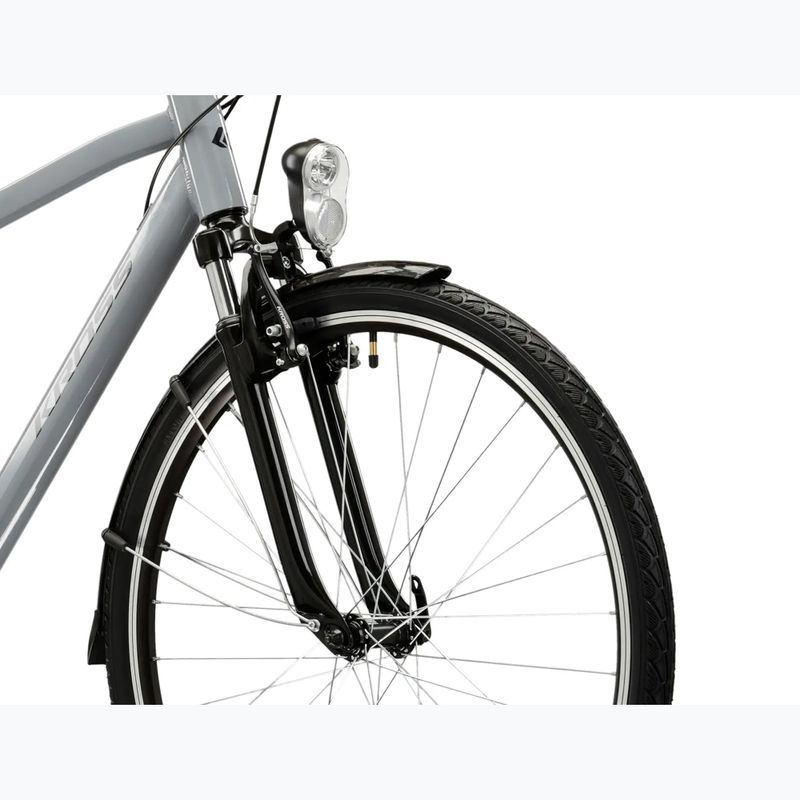 Pánsky trekingový bicykel KROSS Trans 1.0 grey/black/gloss 5