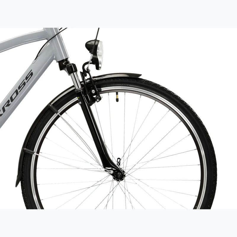 Pánsky trekingový bicykel KROSS Trans 1.0 grey/black/gloss 6