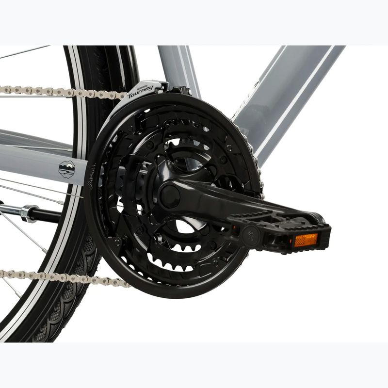 Pánsky trekingový bicykel KROSS Trans 1.0 grey/black/gloss 8
