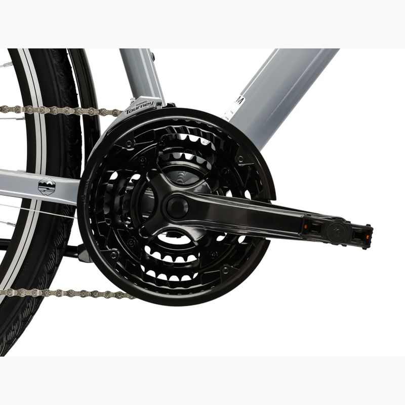 Pánsky trekingový bicykel KROSS Trans 1.0 grey/black/gloss 9