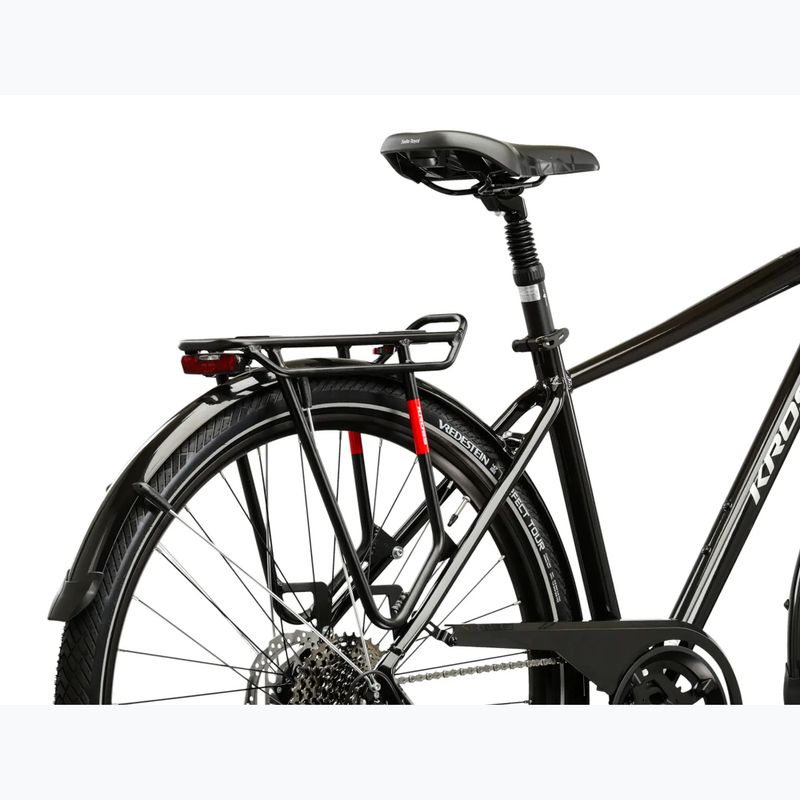 Pánsky trekingový bicykel KROSS Trans 7.0 black/silver/gloss 9