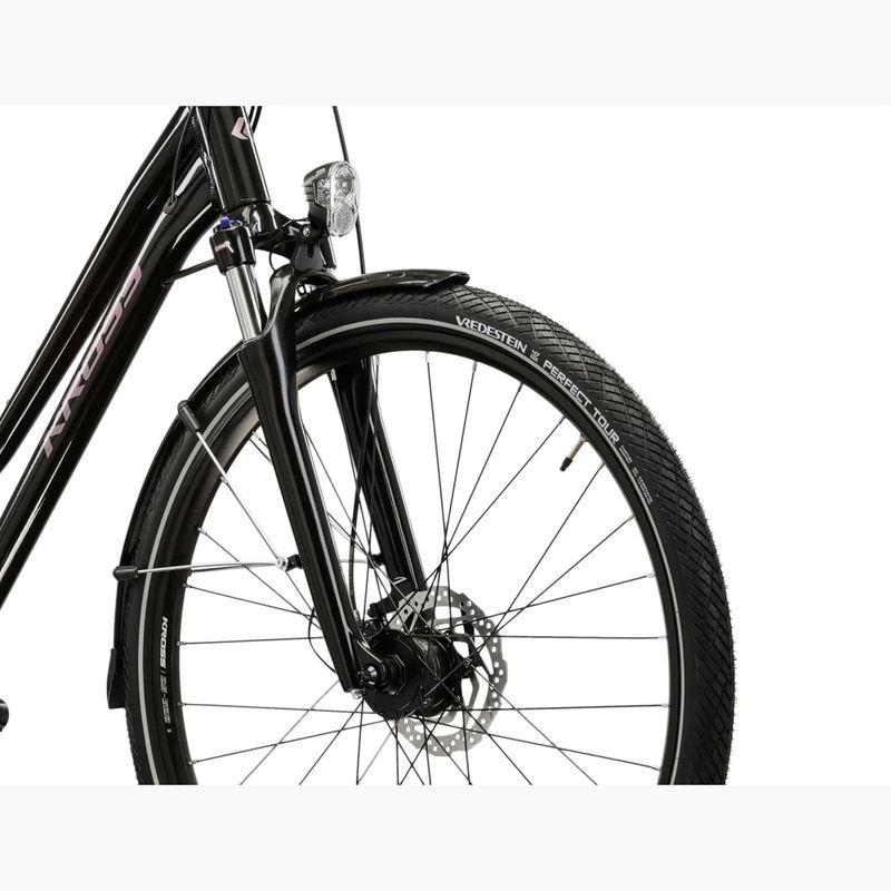 Dámsky trekingový bicykel KROSS Trans 7.0 In black/pink/gloss 5