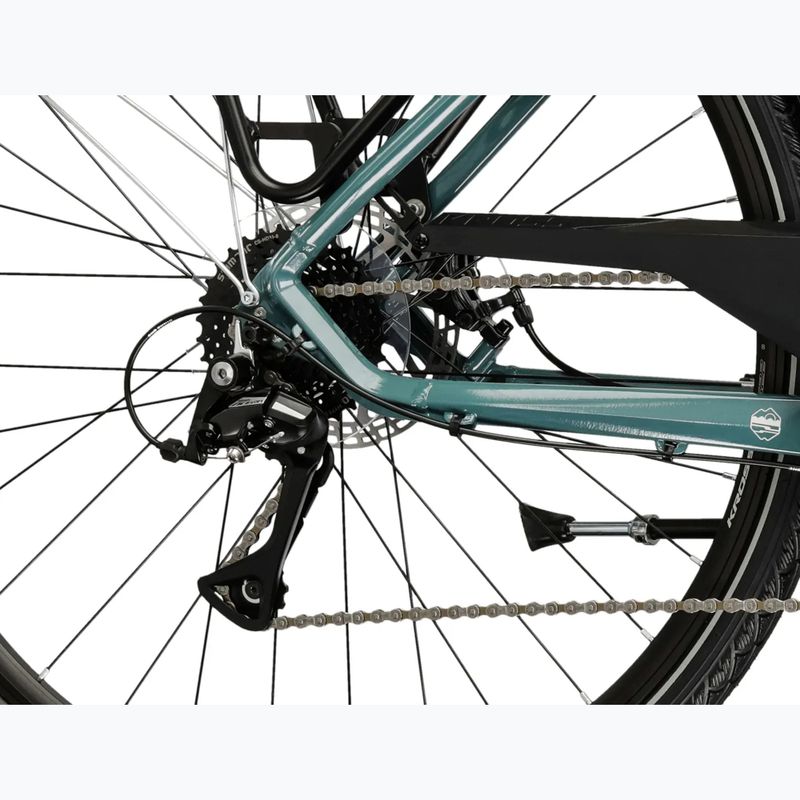 Pánsky trekingový bicykel KROSS Trans 3.0 green/silver/gloss 8