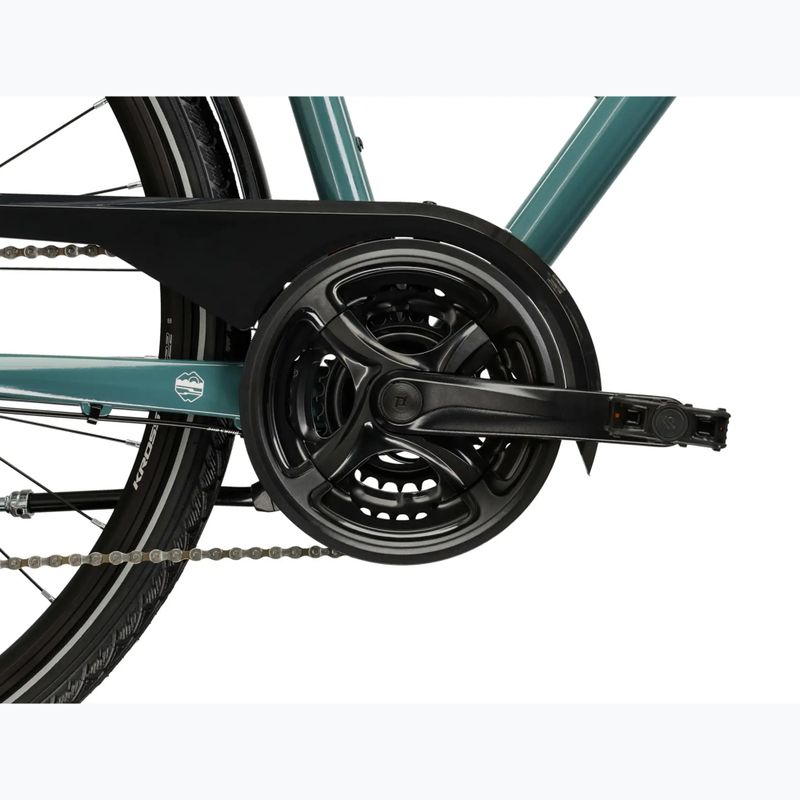 Pánsky trekingový bicykel KROSS Trans 3.0 green/silver/gloss 10