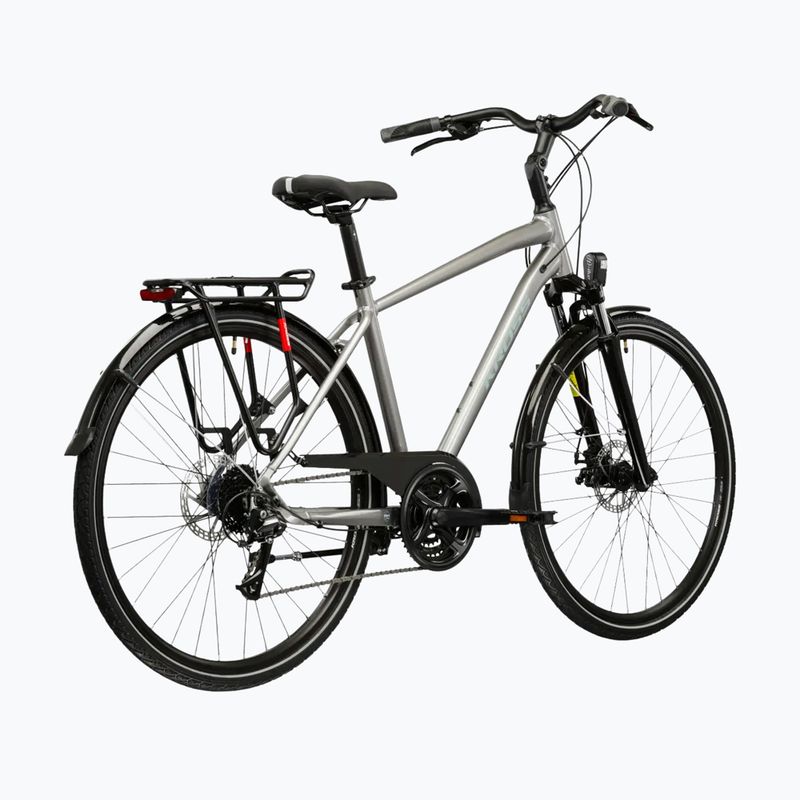 Pánsky trekingový bicykel KROSS Trans 3.0 silver/blue/gloss 3