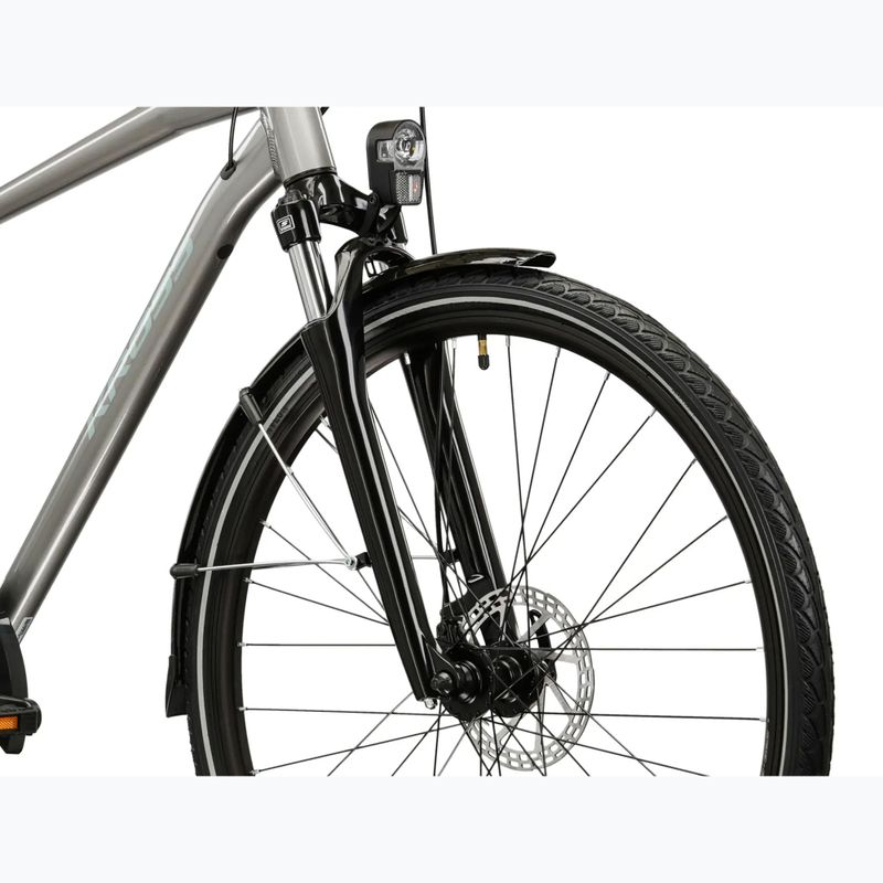Pánsky trekingový bicykel KROSS Trans 3.0 silver/blue/gloss 5