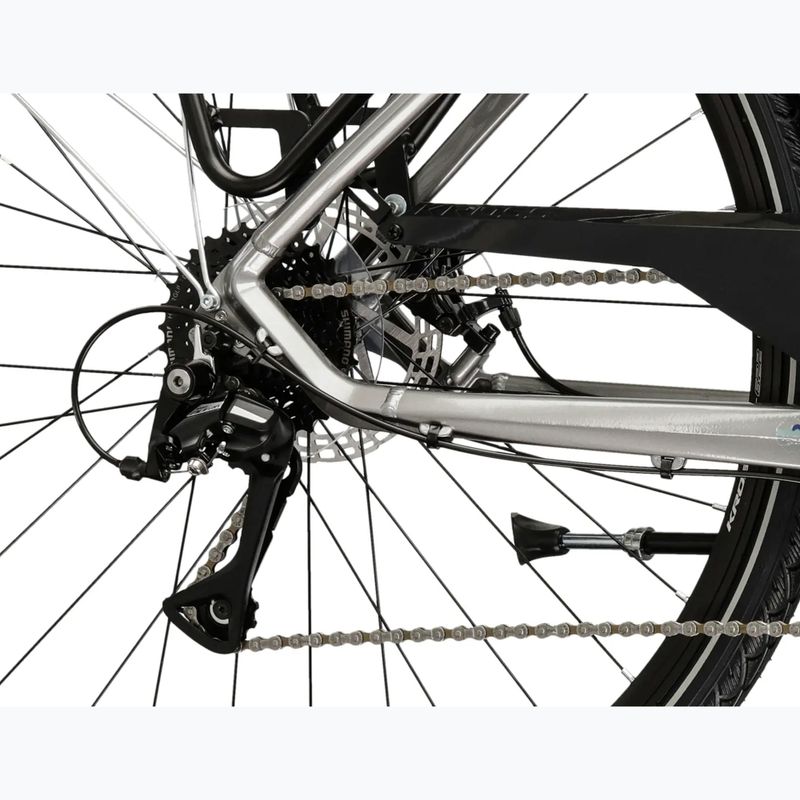 Pánsky trekingový bicykel KROSS Trans 3.0 silver/blue/gloss 8