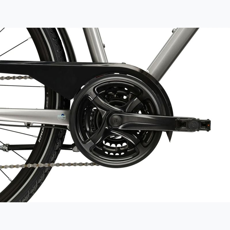 Pánsky trekingový bicykel KROSS Trans 3.0 silver/blue/gloss 10