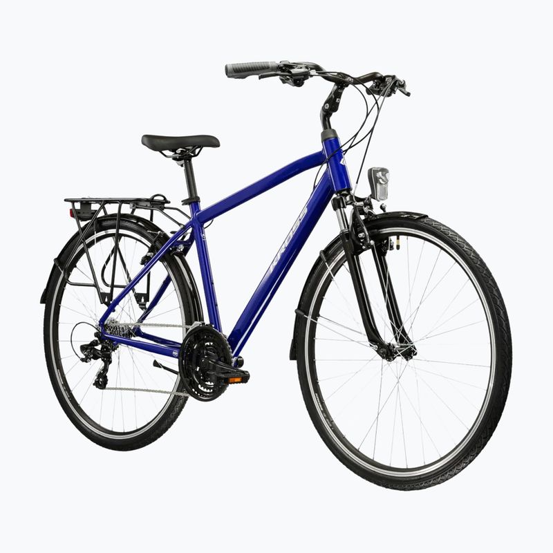 Pánsky trekingový bicykel KROSS Trans 1.0 navy blue/silver/gloss 2
