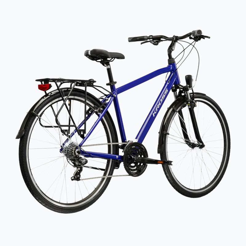 Pánsky trekingový bicykel KROSS Trans 1.0 navy blue/silver/gloss 3