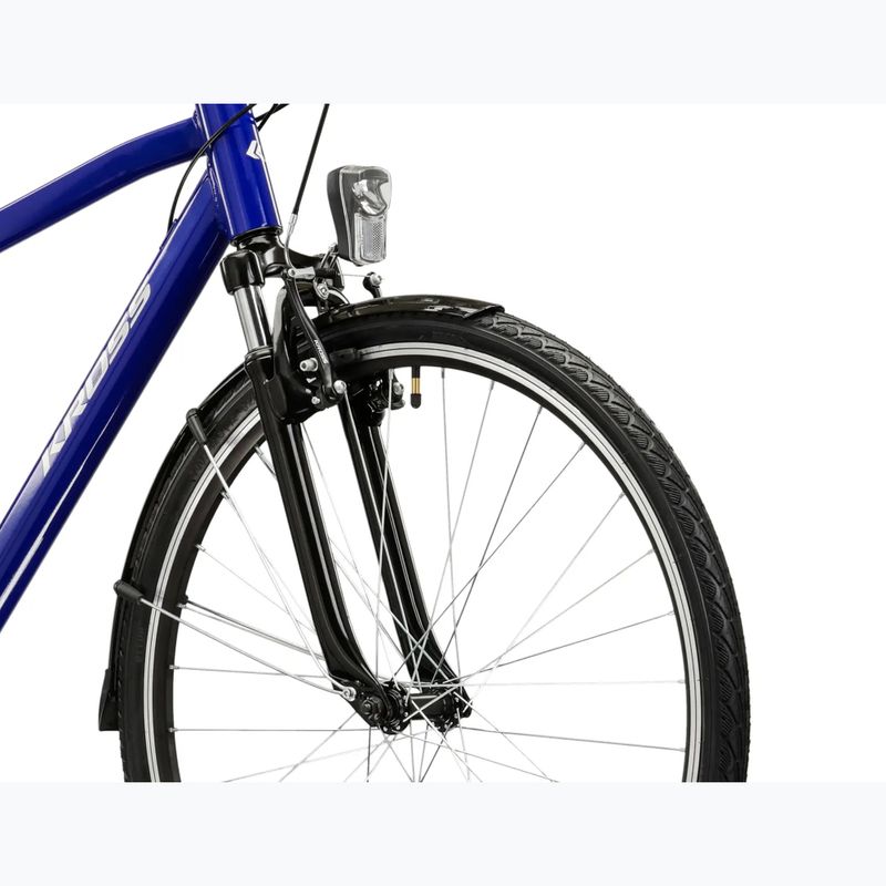Pánsky trekingový bicykel KROSS Trans 1.0 navy blue/silver/gloss 5