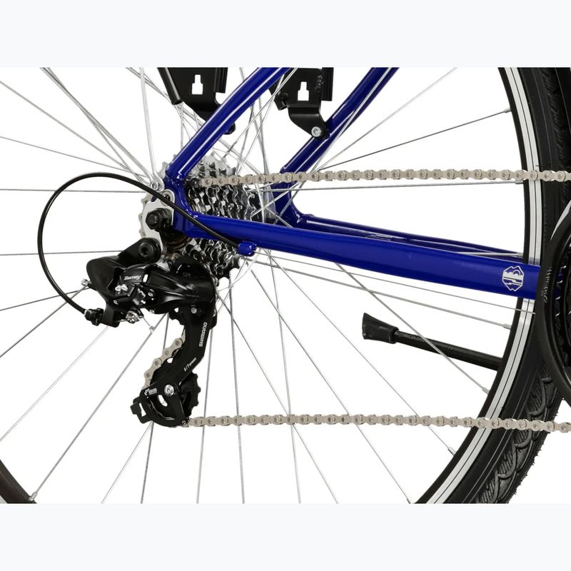 Pánsky trekingový bicykel KROSS Trans 1.0 navy blue/silver/gloss 7