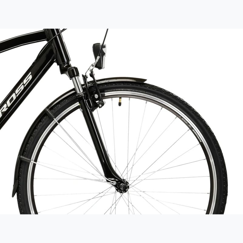 Pánsky trekingový bicykel KROSS Trans 1.0 black/silver/gloss 6
