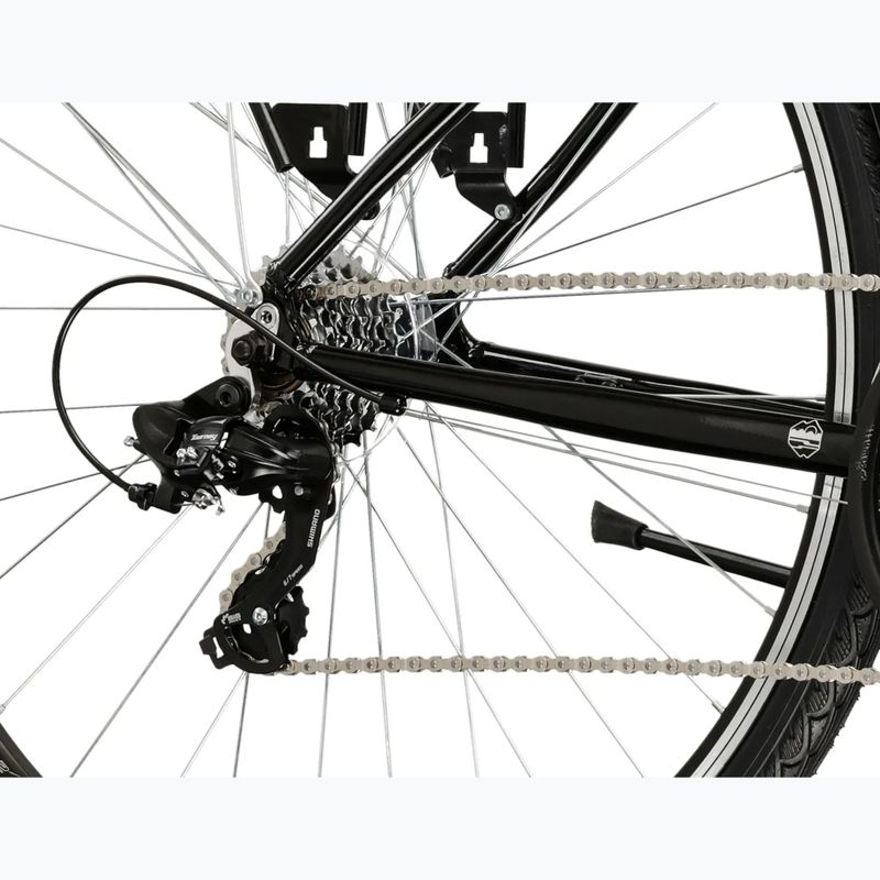 Pánsky trekingový bicykel KROSS Trans 1.0 black/silver/gloss 7