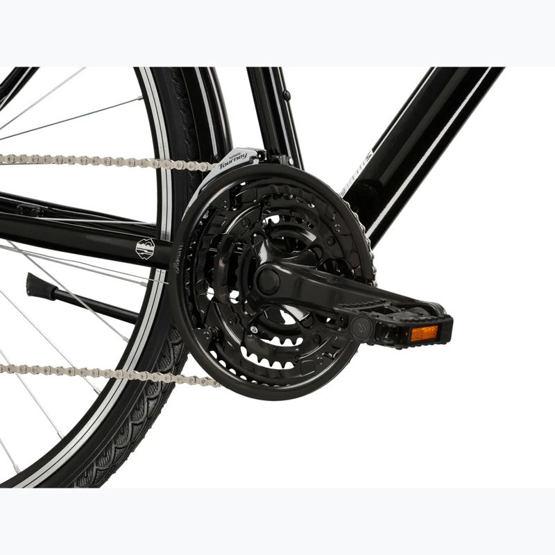 Pánsky trekingový bicykel KROSS Trans 1.0 black/silver/gloss 8