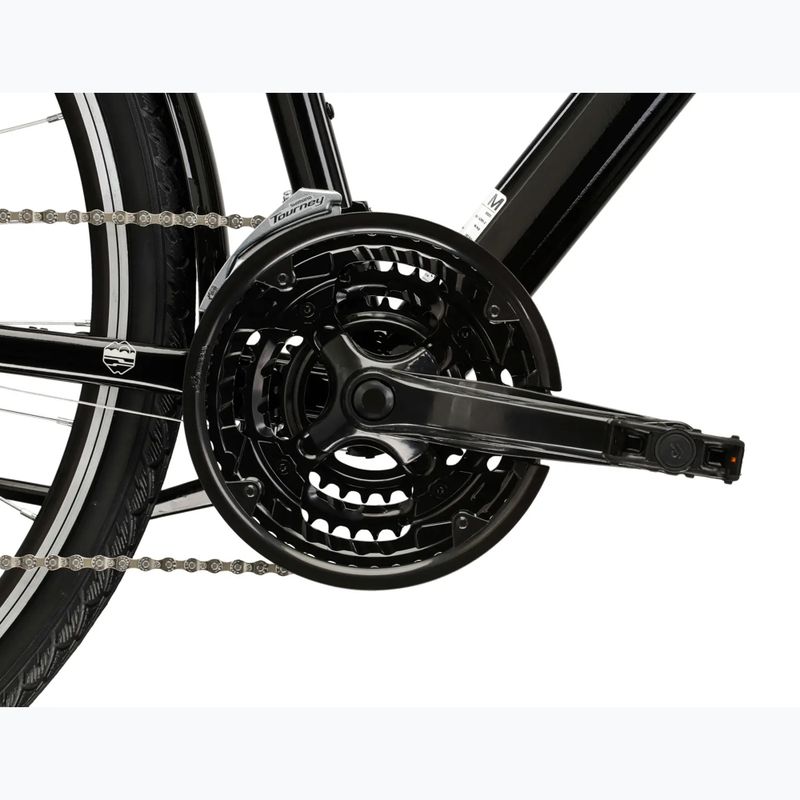 Pánsky trekingový bicykel KROSS Trans 1.0 black/silver/gloss 9