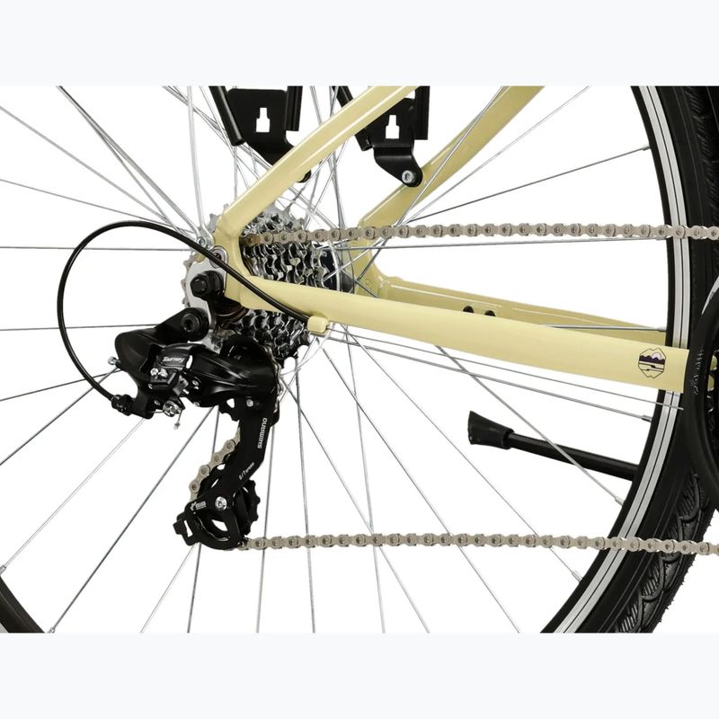 Dámsky trekingový bicykel KROSS Trans 1.0 In beige/purple/gloss 7