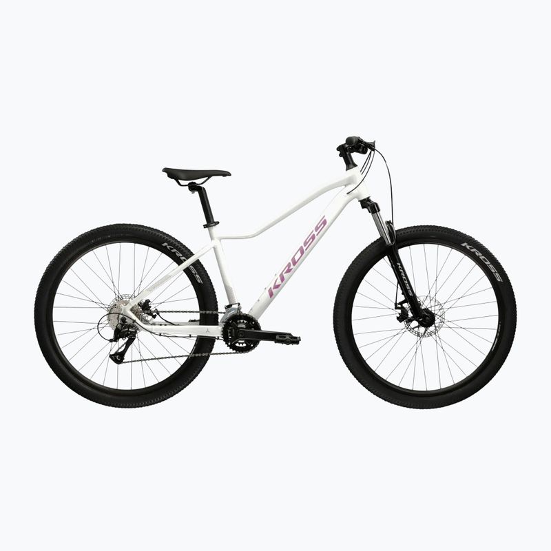 Dámsky horský bicykel KROSS Lea 3.0 in 27.5 white/pink/gloss