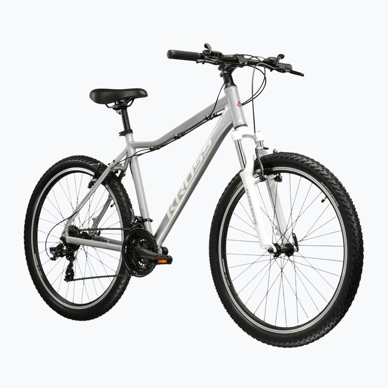 Dámsky horský bicykel KROSS Lea 1.0 silver/white/gloss 2