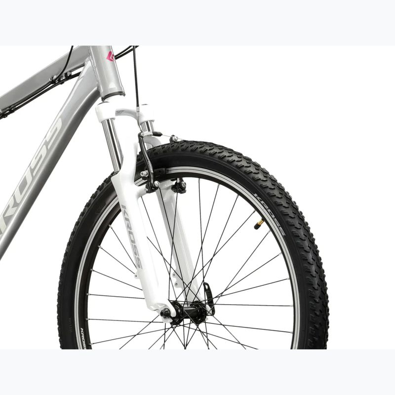 Dámsky horský bicykel KROSS Lea 1.0 silver/white/gloss 5