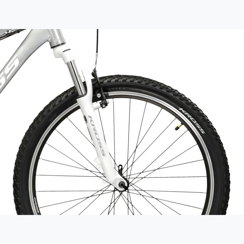 Dámsky horský bicykel KROSS Lea 1.0 silver/white/gloss 6
