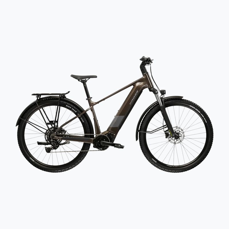 Elektrický bicykel KROSS Influx Suv Hybrid 1.0 820Wh brown/silver/gloss