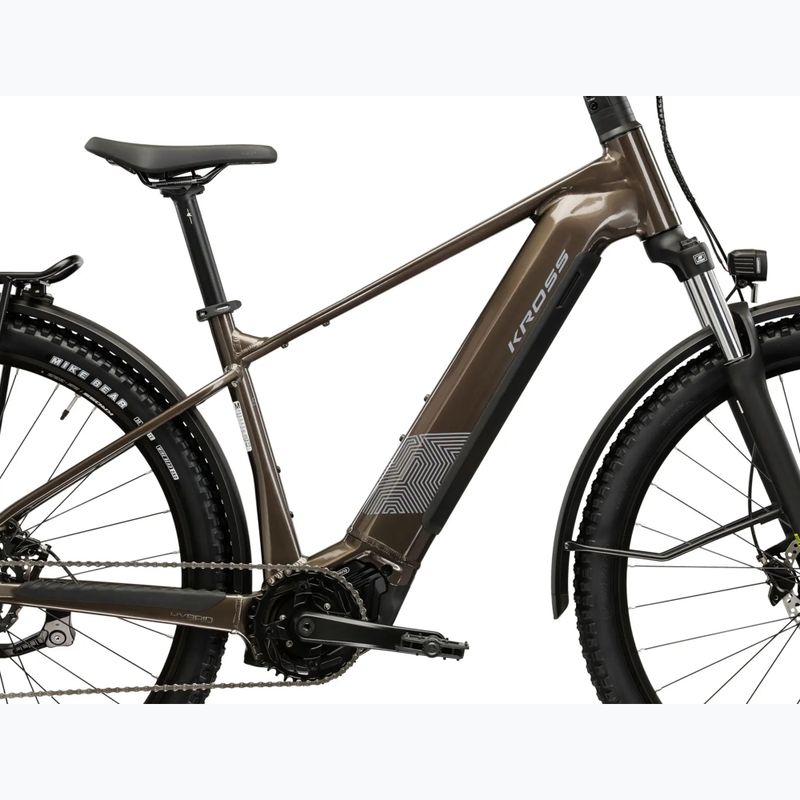 Elektrický bicykel KROSS Influx Suv Hybrid 1.0 820Wh brown/silver/gloss 12