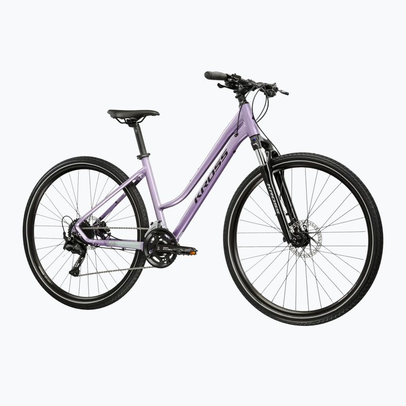 Dámsky krosový bicykel  KROSS Evado 5.0 In purple/black/gloss 2