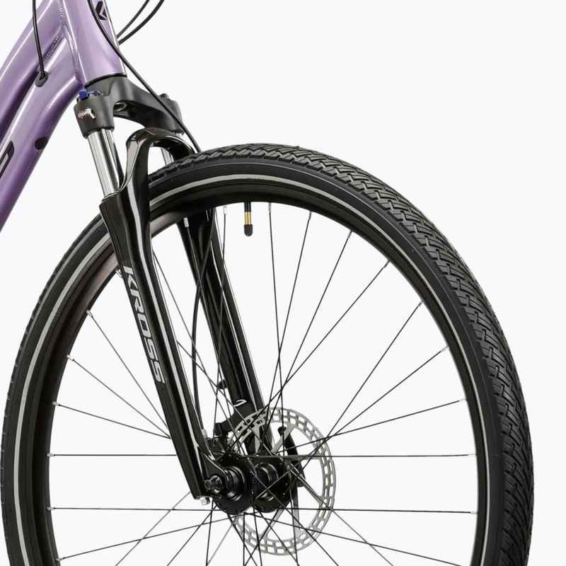 Dámsky krosový bicykel  KROSS Evado 5.0 In purple/black/gloss 5