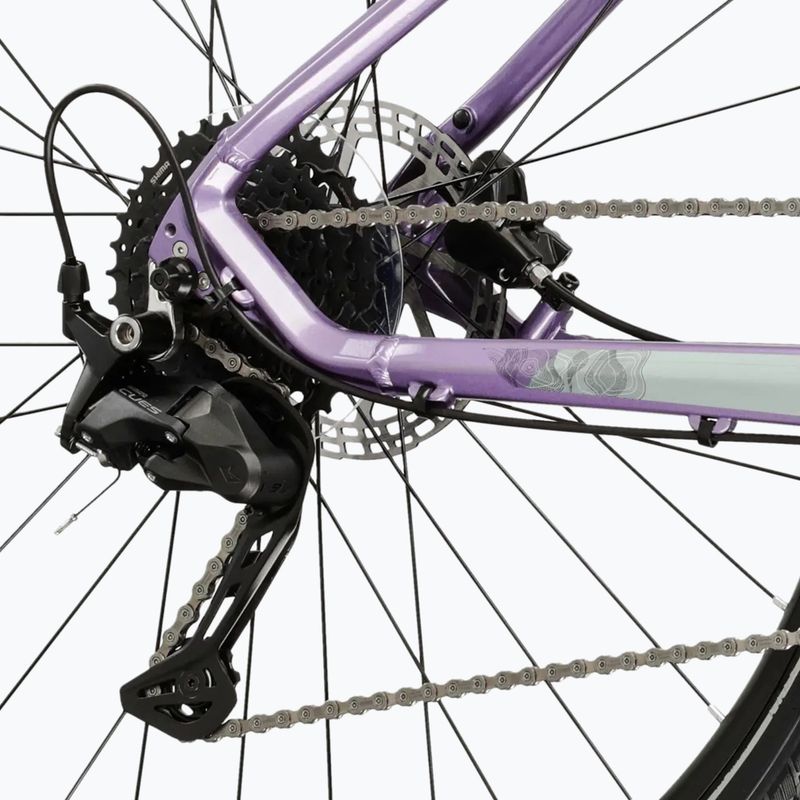 Dámsky krosový bicykel  KROSS Evado 5.0 In purple/black/gloss 7