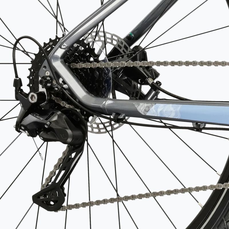 Dámsky krosový bicykel  KROSS Evado 5.0 In grey/blue/gloss 8