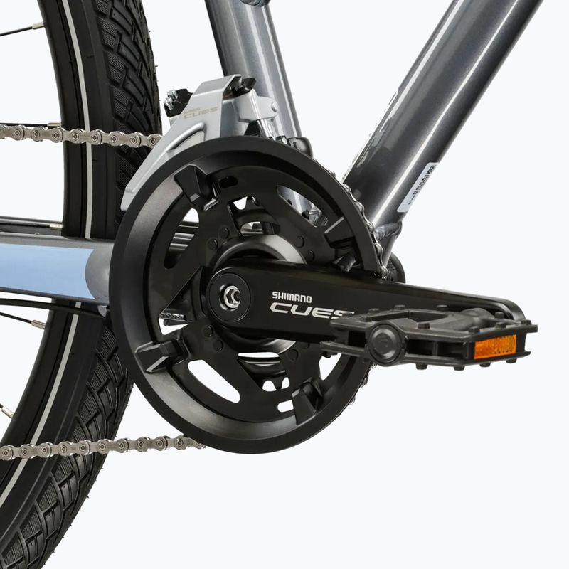 Dámsky krosový bicykel  KROSS Evado 5.0 In grey/blue/gloss 9