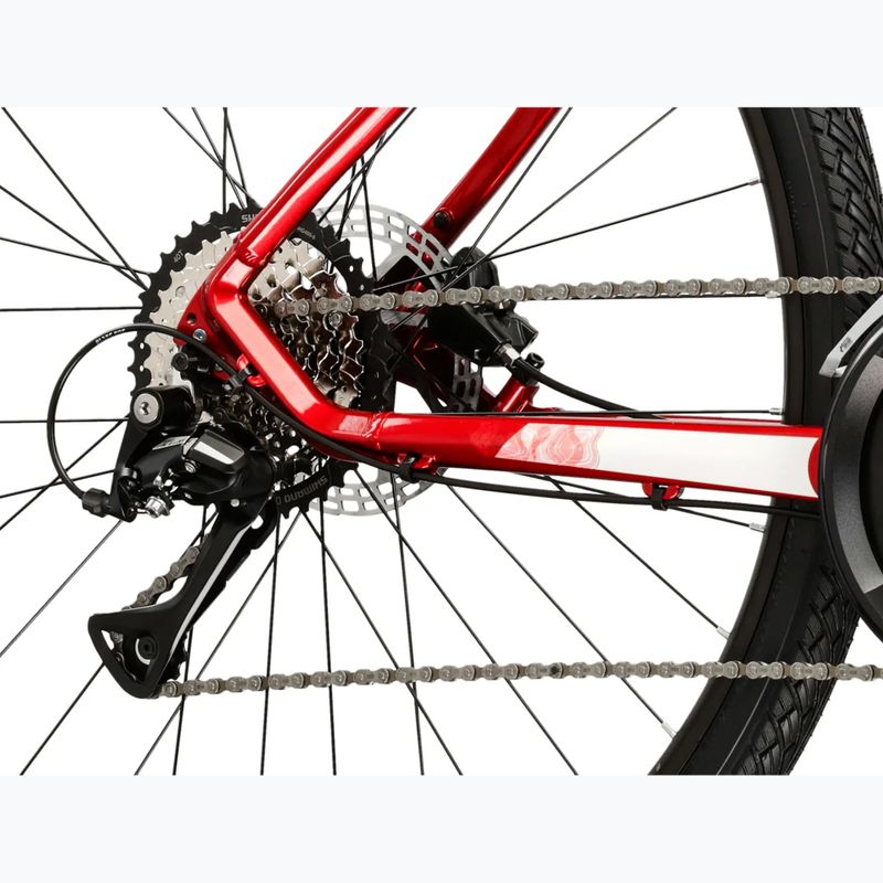 Krosový bicykel KROSS Evado 4.0 burgundy/white/gloss 7