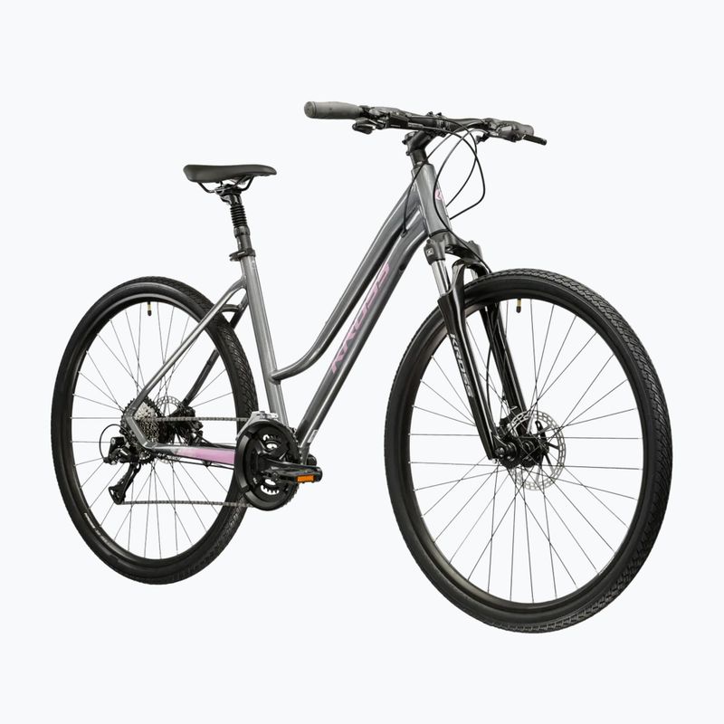 Dámsky krosový bicykel  KROSS Evado 4.0 In grey/pink/gloss 2