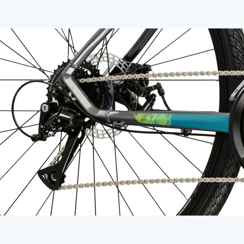 Krosový bicykel KROSS Evado 3.0 grey/teal/gloss 7