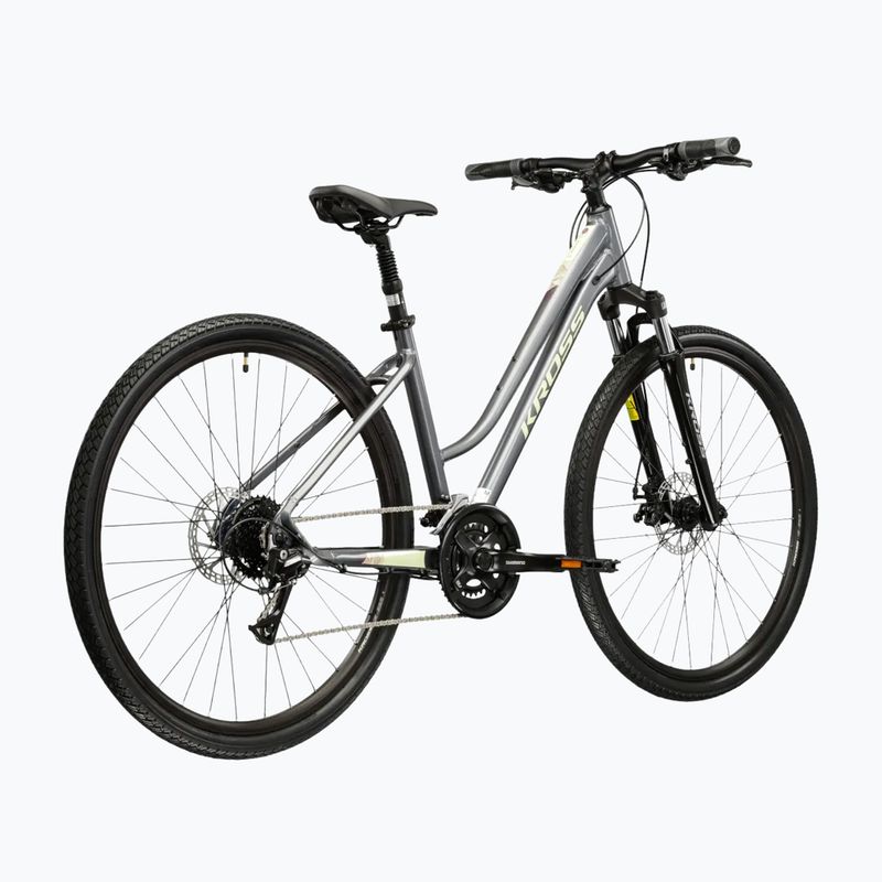 Dámsky krosový bicykel KROSS Evado 3.0 In grey/green/gloss 3