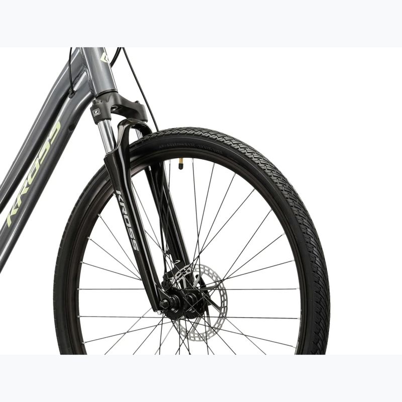 Dámsky krosový bicykel KROSS Evado 3.0 In grey/green/gloss 5