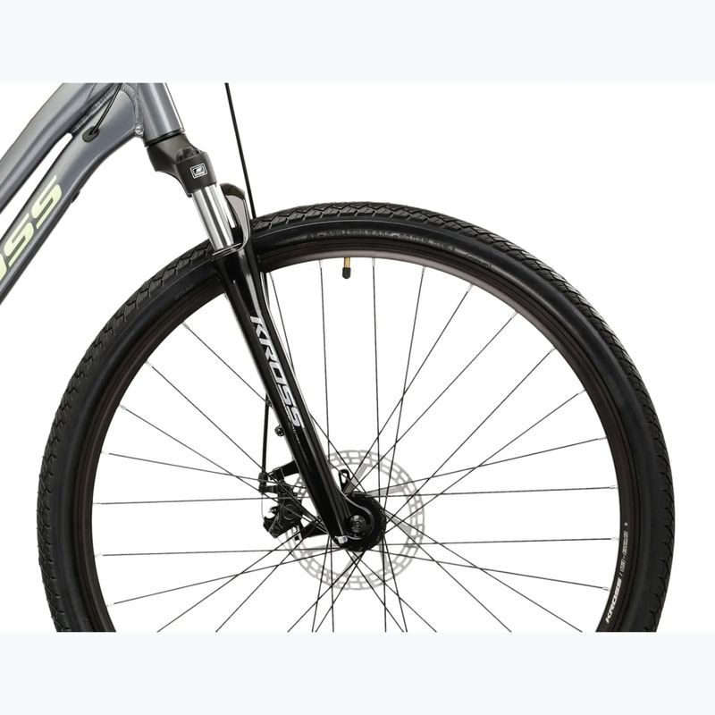 Dámsky krosový bicykel KROSS Evado 3.0 In grey/green/gloss 6