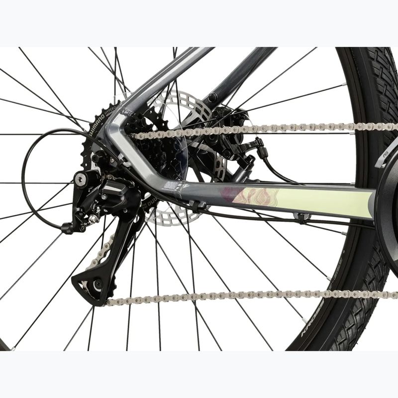 Dámsky krosový bicykel KROSS Evado 3.0 In grey/green/gloss 8