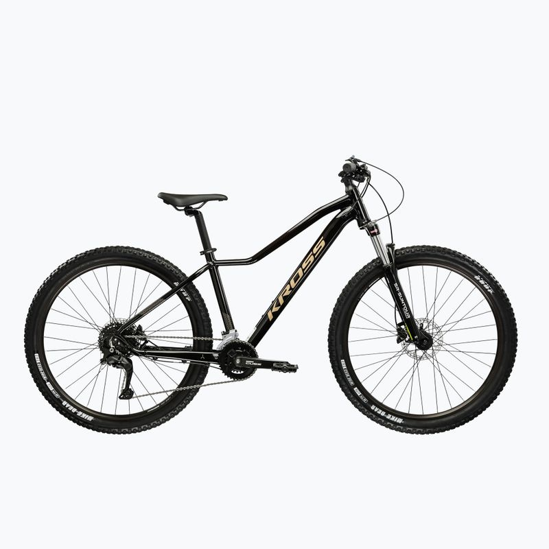 Dámsky horský bicykel KROSS Lea 5.0 27,5" black/gold/gloss